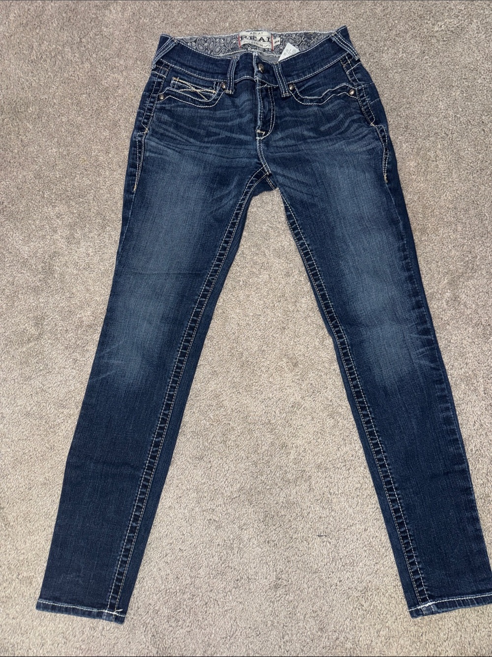 Ariat Indigo Skinny Jeans with Subtle Fading
